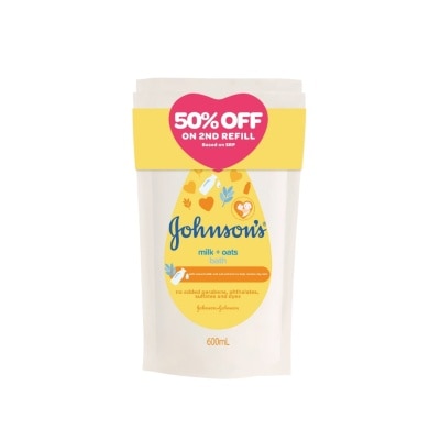 JOHNSONS BABY JBB M+O 600ml Twinpack 50%  off 2nd Rfl