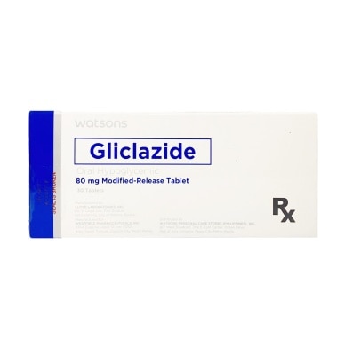 WATSONS GENERICS WATSONS Gliclazide  1Modified-Release Tablet 80mg Sold Per Piece [PRESCRIPTION REQUIRED]