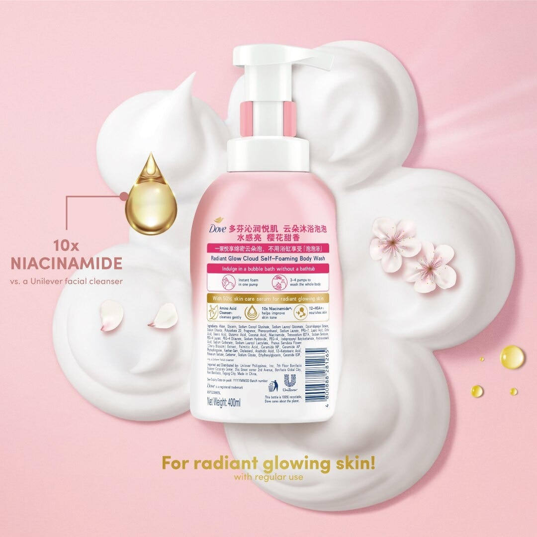 Cloud Self-Foaming Body Wash Radiant Glow With Niacinamide 400ml