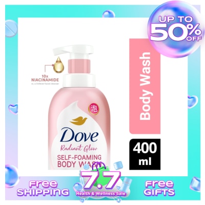 DOVE Cloud Self-Foaming Body Wash Radiant Glow With Niacinamide 400ml
