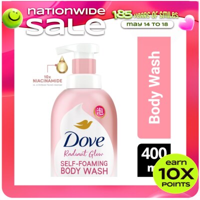 DOVE - Cloud Self-Foaming Body Wash Radiant Glow With Niacinamide 400ml
