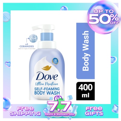 DOVE Cloud Self-Foaming Body Wash Ultra Moisture With Triple Ceramides 400ml