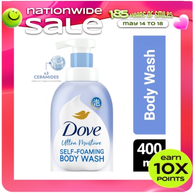 DOVE - Cloud Self-Foaming Body Wash Ultra Moisture With Triple Ceramides 400ml