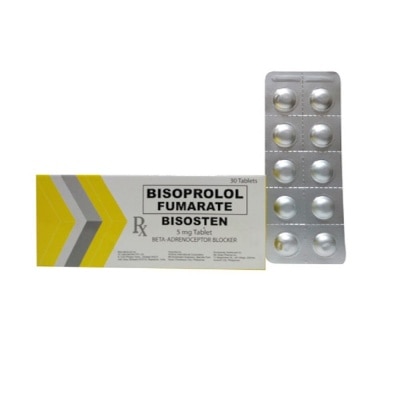 BISOSTEN BISOSTEN Bisoprolol Fumarate 5mg per Film-Coated Tablet Sold Per Piece [PRESCRIPTION REQUIRED]