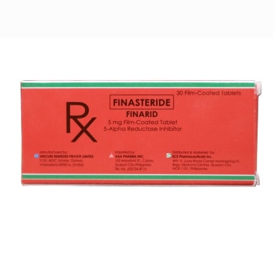 FINARID FINARID Finasteride 5mg Film-coated Tablet 5 Alpha Reductase Inhibitor Sold Per Piece [PRESCRIPTION REQUIRED]