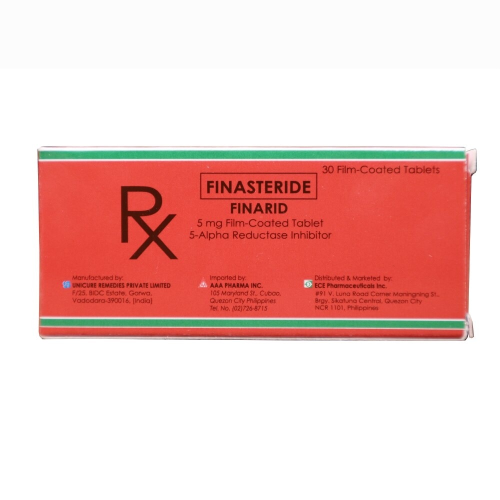 FINARID Finasteride 5mg Film-coated Tablet 5 Alpha Reductase Inhibitor Sold Per Piece [PRESCRIPTION REQUIRED]