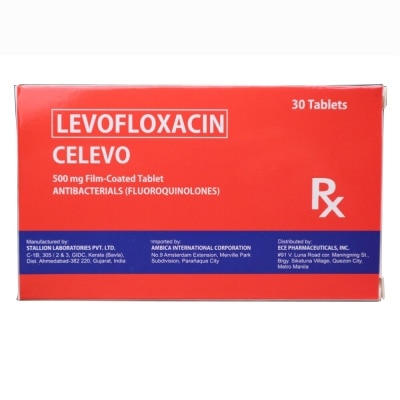 CELEVO Levefloxacin Antibacterial Film-coated Tablet Sold Per Piece  [PRESCRIPTION REQUIRED]