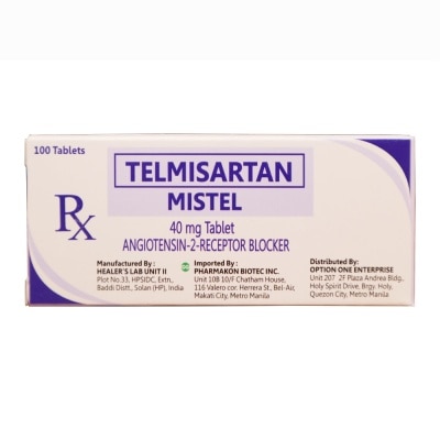 MISTEL MISTEL Telmisartan 40mg tablet Angiotensin II Receptor Blocker Sold Per Piece [PRESCRIPTION REQUIRED]