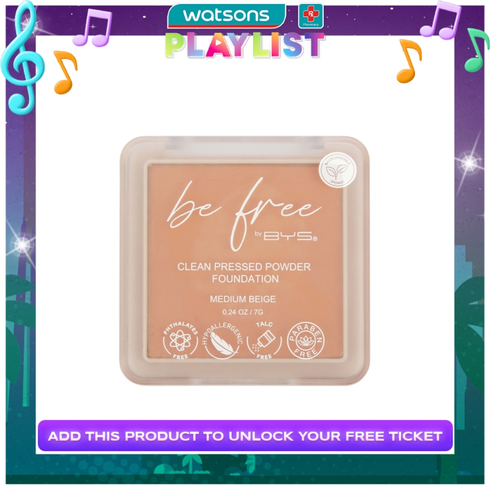 BE FREE by BYS Pressed Powder Medium Beige 7G