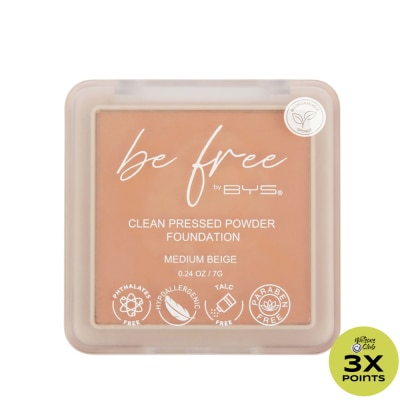 BYS BE FREE by BYS Pressed Powder Medium Beige 7G