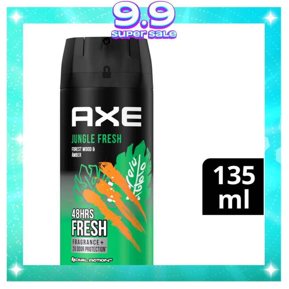 AXE Jungle Fresh Forest Wood And Amber 48hrs Deodorant Bodyspray 135ml