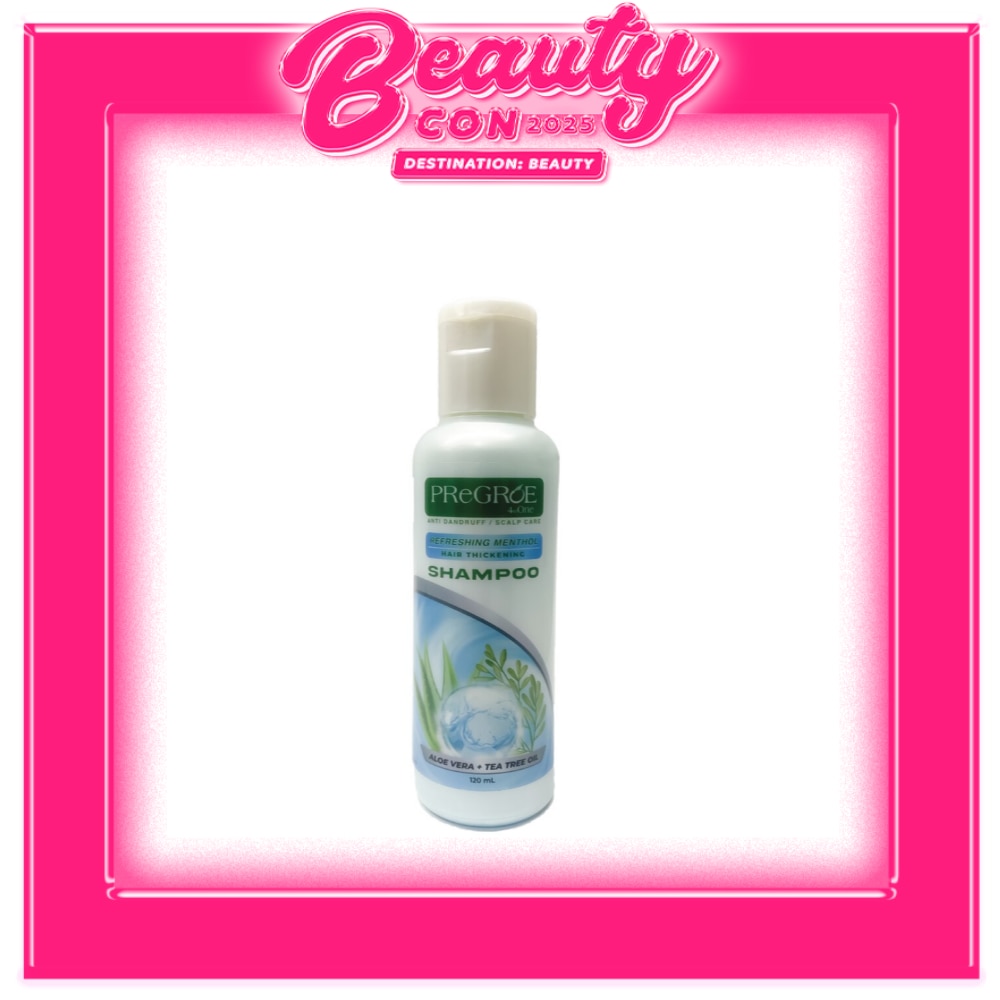 Pregroe Menthol 4in1 Hair Tickening and Anti-dandruff Shampoo 120ml