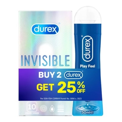 DUREX DUREX Invisible Extra Sensitive 10s And Play Feel Lubricant 50ml Get 25 Percent Off