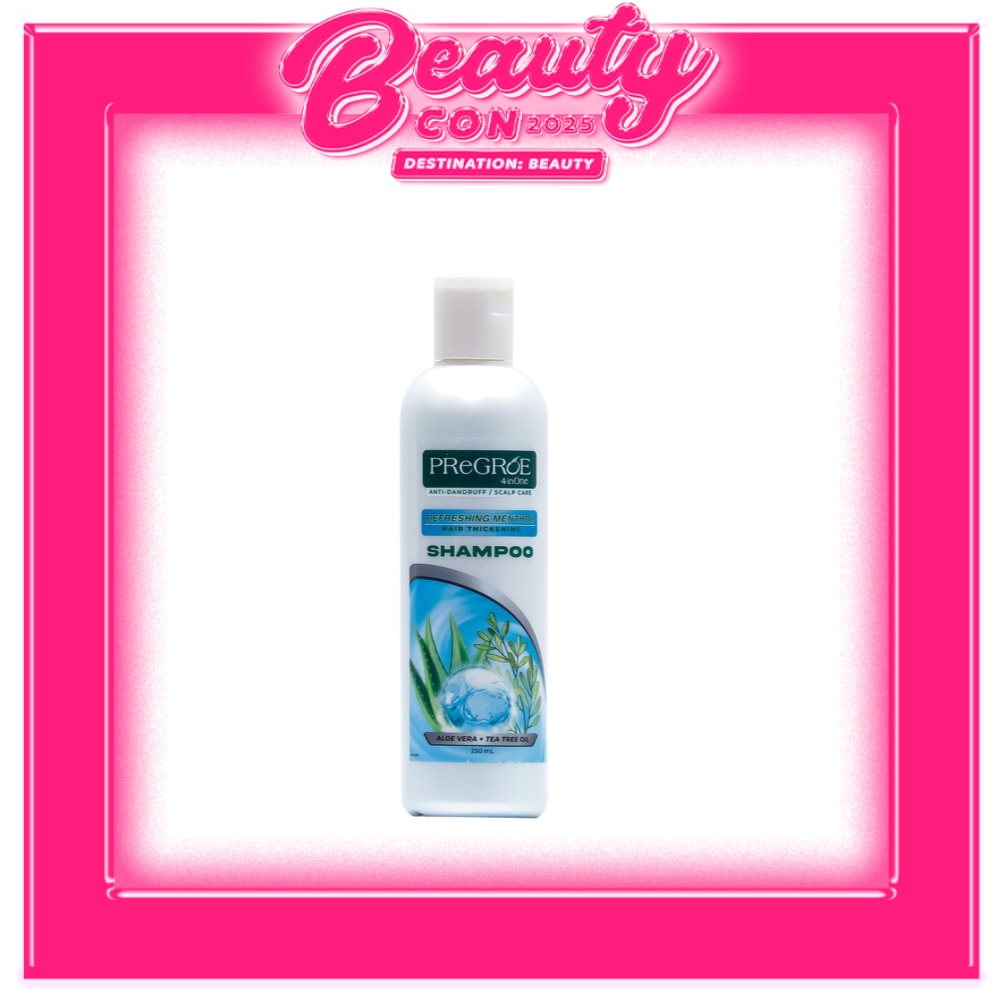 Pregroe Menthol 4in1 Hair Tickening and Anti-dandruff Shampoo 250ml