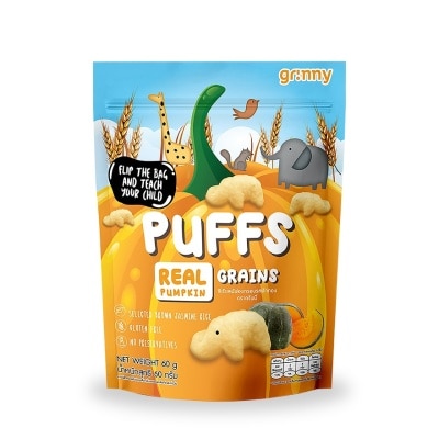 GRINNY - GRINNY PUFFS REAL GRAINS PUMPKIN 60G image
