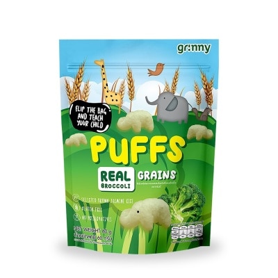 GRINNY - GRINNY PUFFS REAL GRAINS BROCCOLI 60G image