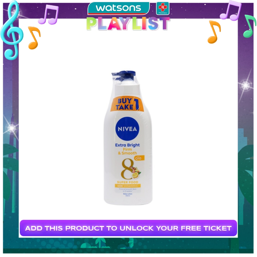 Buy 1 Take 1 NIVEA Body Extra Bright Smooth and Firm Lotion for saggy skin and wrinkles, 550ml