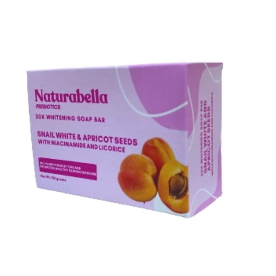 NATURABELLA 20X Whitening Soap Bar Snail White & Apricot Seeds W/ Niacinamide & Licorice