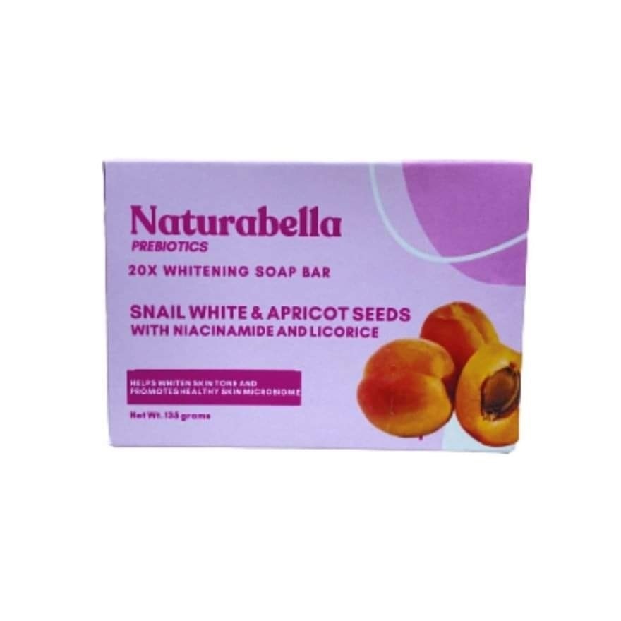 NATURABELLA 20X Whitening Soap Bar Snail White & Apricot Seeds W/ Niacinamide & Licorice