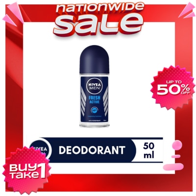 NIVEA NIVEA NIVEA Men Fresh Active Anti-Perspirant Deodorant Roll On 50ml