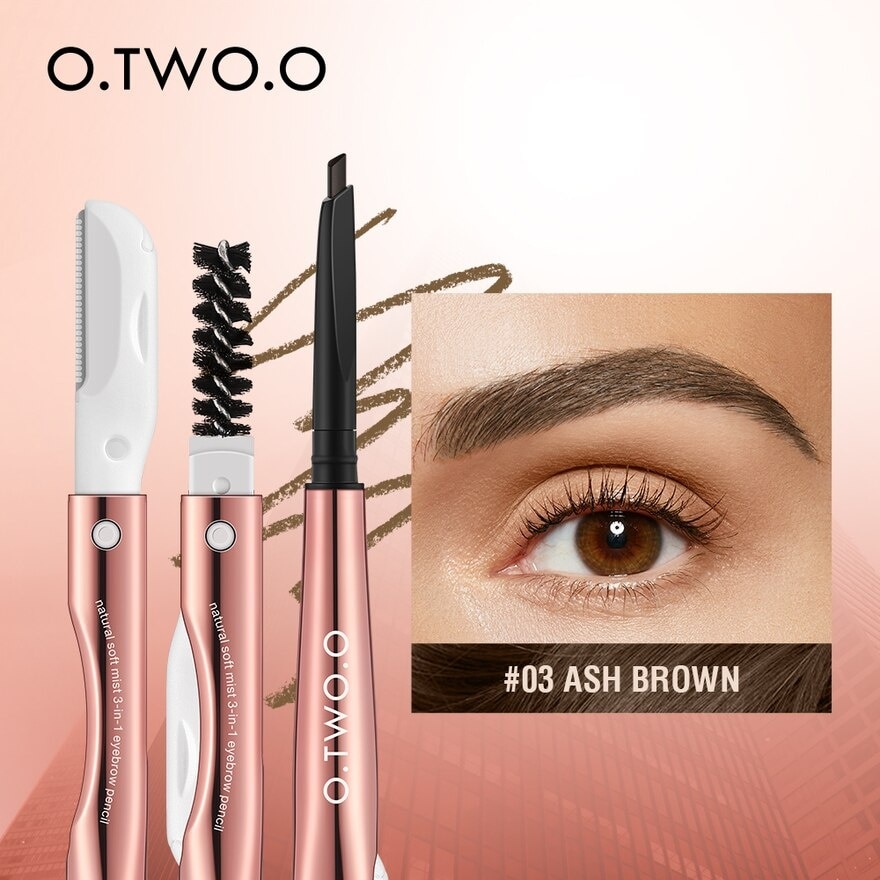 OTWOO Natural Soft Mist 3 In 1 Eyebrow Pencil 03