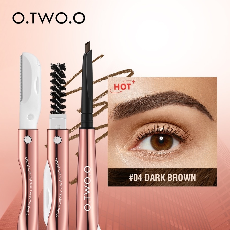 OTWOO Natural Soft Mist 3 In 1 Eyebrow Pencil 04