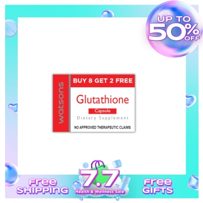 WATSONS GENERICS WATSONS Glutathione 250mg 8+2 Capsule (Expiry: October 22, 2026)