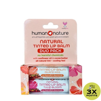HUMAN NATURE HUMAN NATURE Tinted Lip Balm Duo Blister Pack 4g