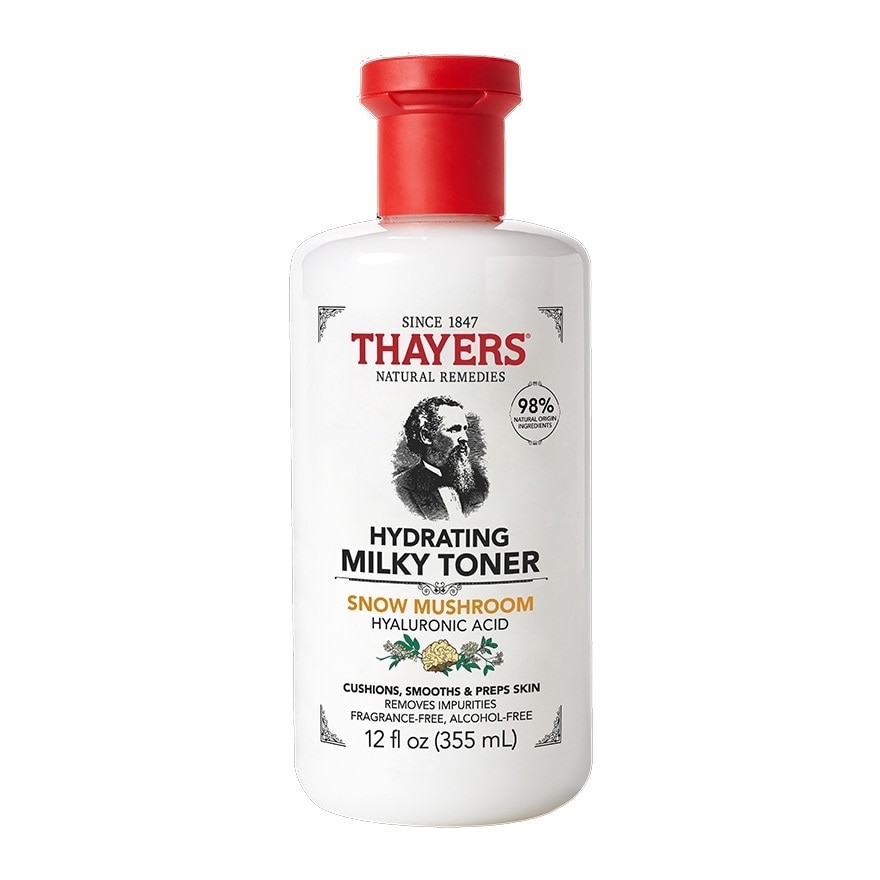 THAYERS Milky Hydrating Alcohol-Free Facial Toner With Snow Mushroom And Hyaluronic Acid 355ml