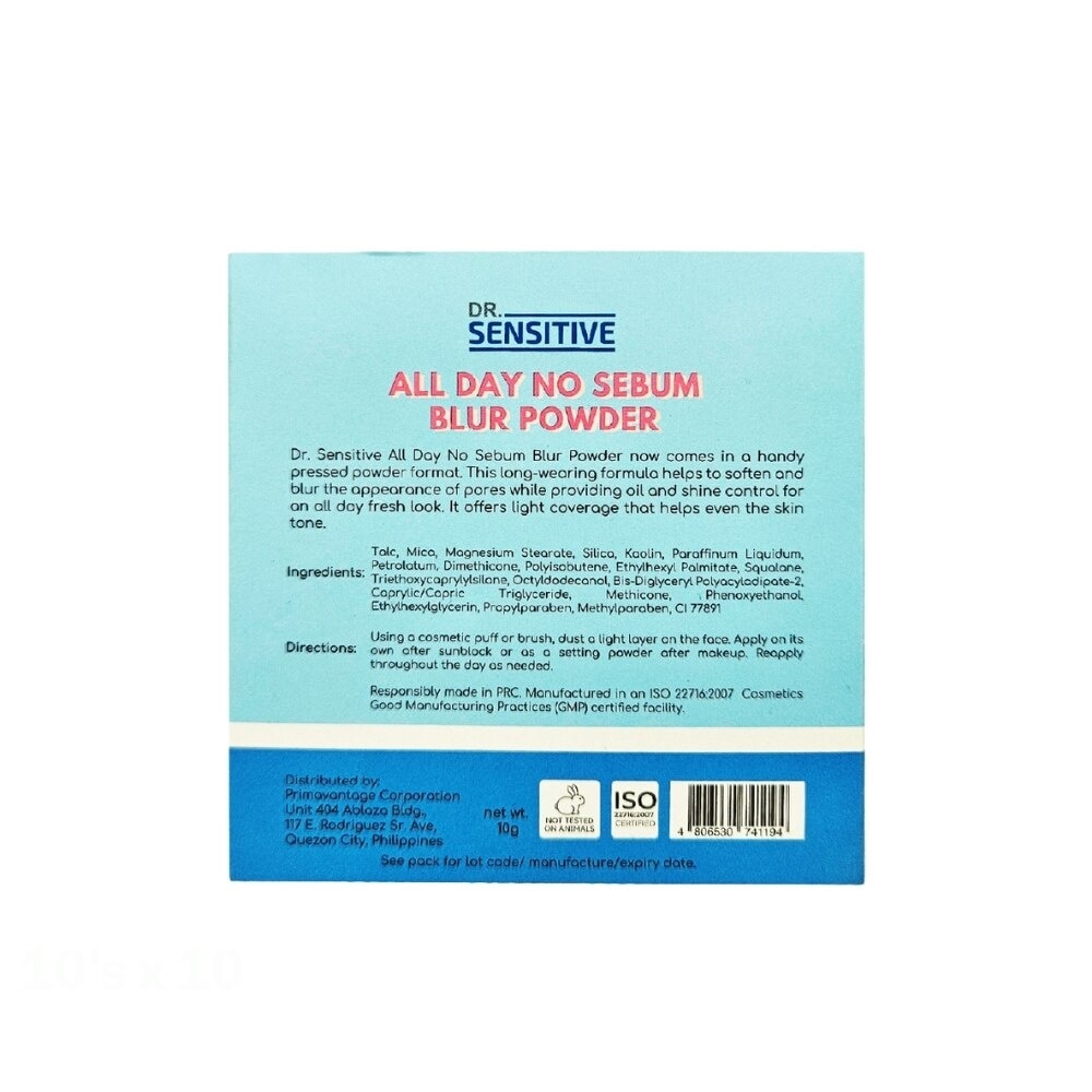 DR SENSITIVE All Day No Sebum Blur Powder Translucent 10g