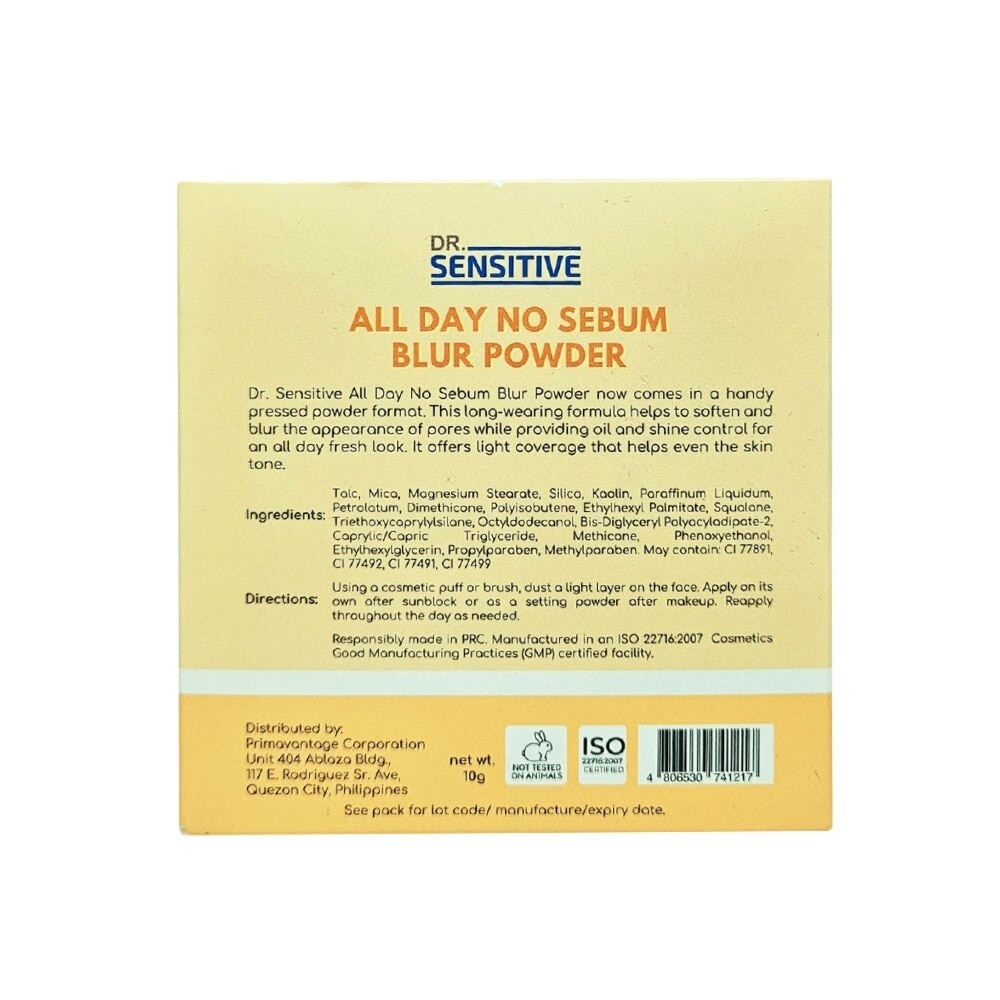 DR SENSITIVE All Day No Sebum Blur Powder Pressed Nude 10g