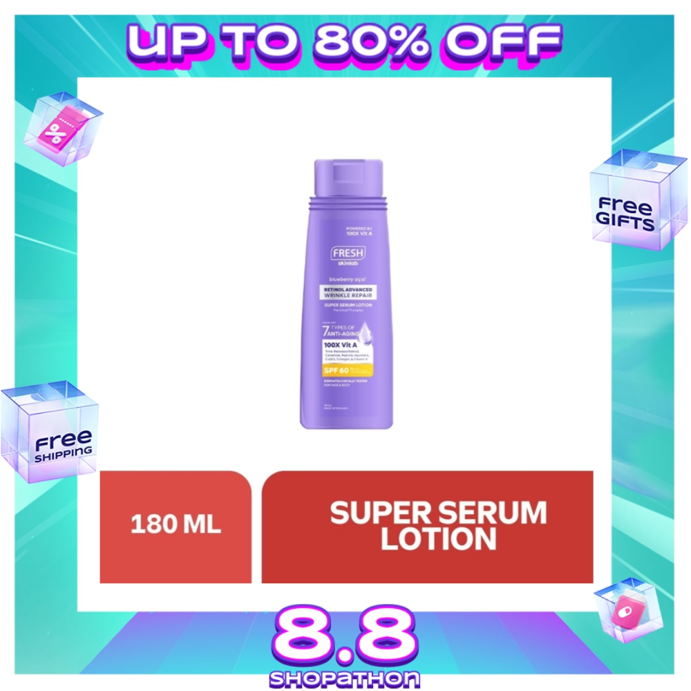 FRESH Skinlab Blueberry Acai Retinol Advance Wrinkle Repair Super Serum Lotion SPF 60 180ml
