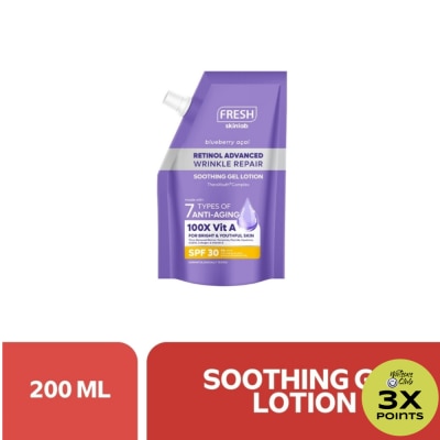 FRESH FRESH Skinlab Blueberry Acai Retinol Advance Wrinkle Repair Soothing Gel Lotion SPF 30 200ml