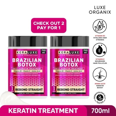 KERA LUXE KERA LUXE Salon Perfection Brazillian Botox Daily Keratin Treatment Rebond Straight 700ml