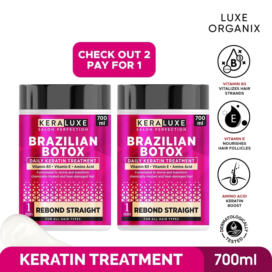 KERA LUXE Salon Perfection Brazillian Botox Daily Keratin Treatment Rebond Straight 700ml