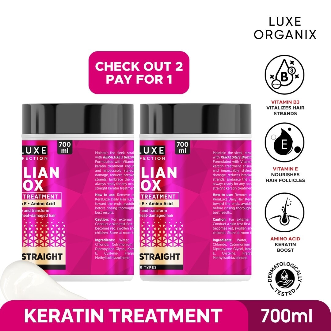 KERA LUXE Salon Perfection Brazillian Botox Daily Keratin Treatment Rebond Straight 700ml