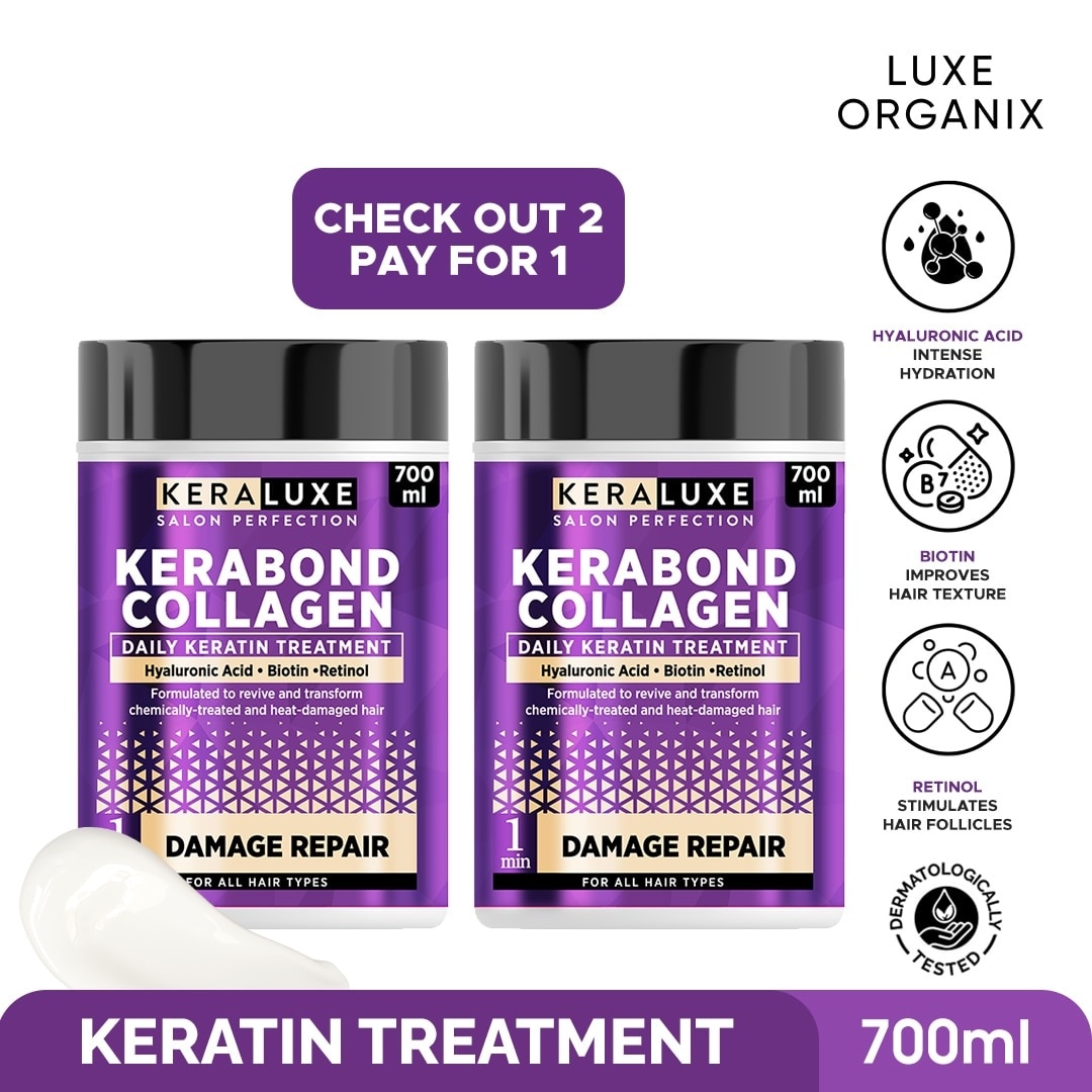 KERA LUXE Salon Perfection Kerabond Collagen Daily Keratin Treatment Damage Repair 700ml