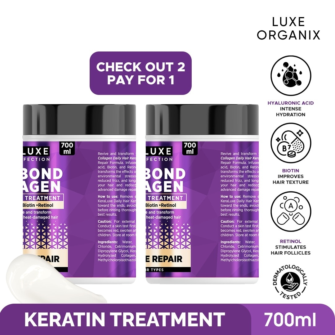 KERA LUXE Salon Perfection Kerabond Collagen Daily Keratin Treatment Damage Repair 700ml