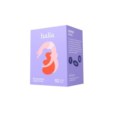 HALIA HALIA Biodegradable Organic Super Pads 10s