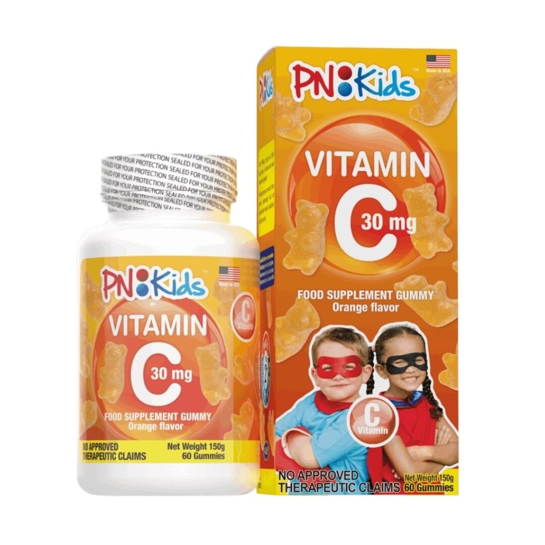 PN KIDS Vitamin C Food Supplement Gummy Orange Flavor 60s 30mg