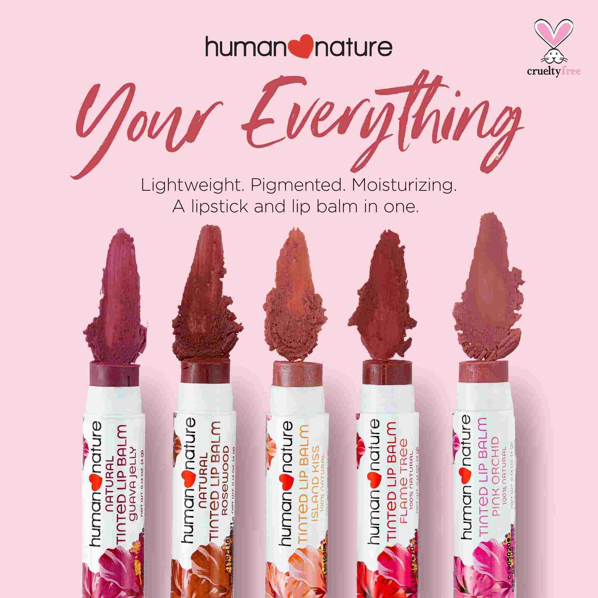 HUMAN NATURE 4g Flavored Lip Balm Blister Pack - Rosewood