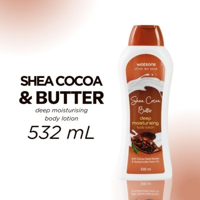 WATSONS Watsons Shea Cocoa Butter Deep Moisturising Body Lotion 532Ml