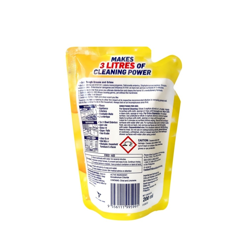 LYSOL Multi-Action Cleaner Lemon 200mL