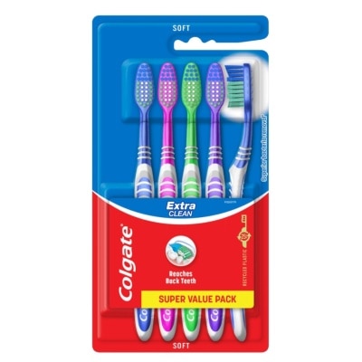 COLGATE COLGATE Extra Clean Toothbrush Super Value 5Pk (Soft)