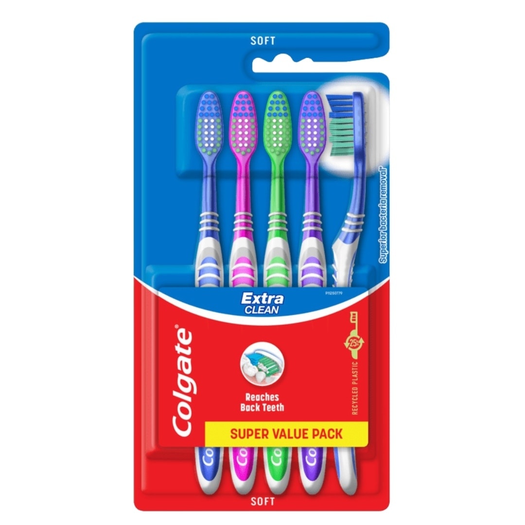 COLGATE Extra Clean Toothbrush Super Value 5Pk (Soft)