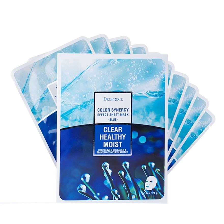 DEOPROCE Color Synergy Effect Sheet Mask Blue 20g