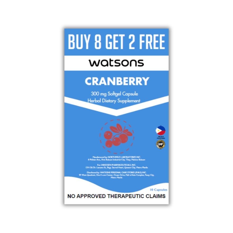 WATSONS Cranberry 8+2 Capsules