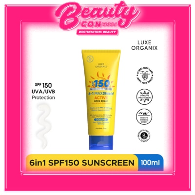 LUXE ORGANIX LUXE ORGANIX 6 in 1 Maxshield Active Ultra Sheer Face and Body Sunscreen 100ml
