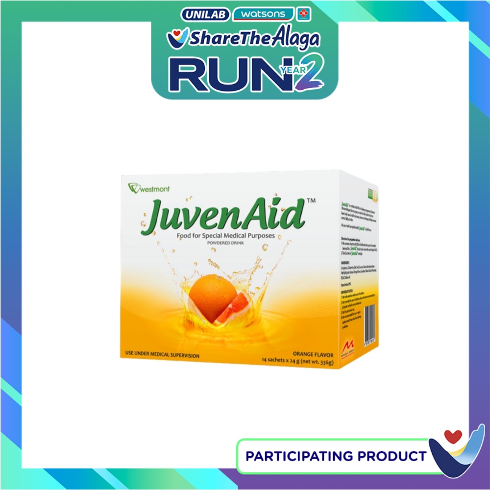 JUVEN AID Powdered Drink Orange Flavor 24g 1 Sachet image