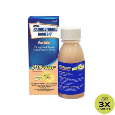 BIOGESIC BIOGESIC MLN 250mg Syrup 1 Bottle 60ml